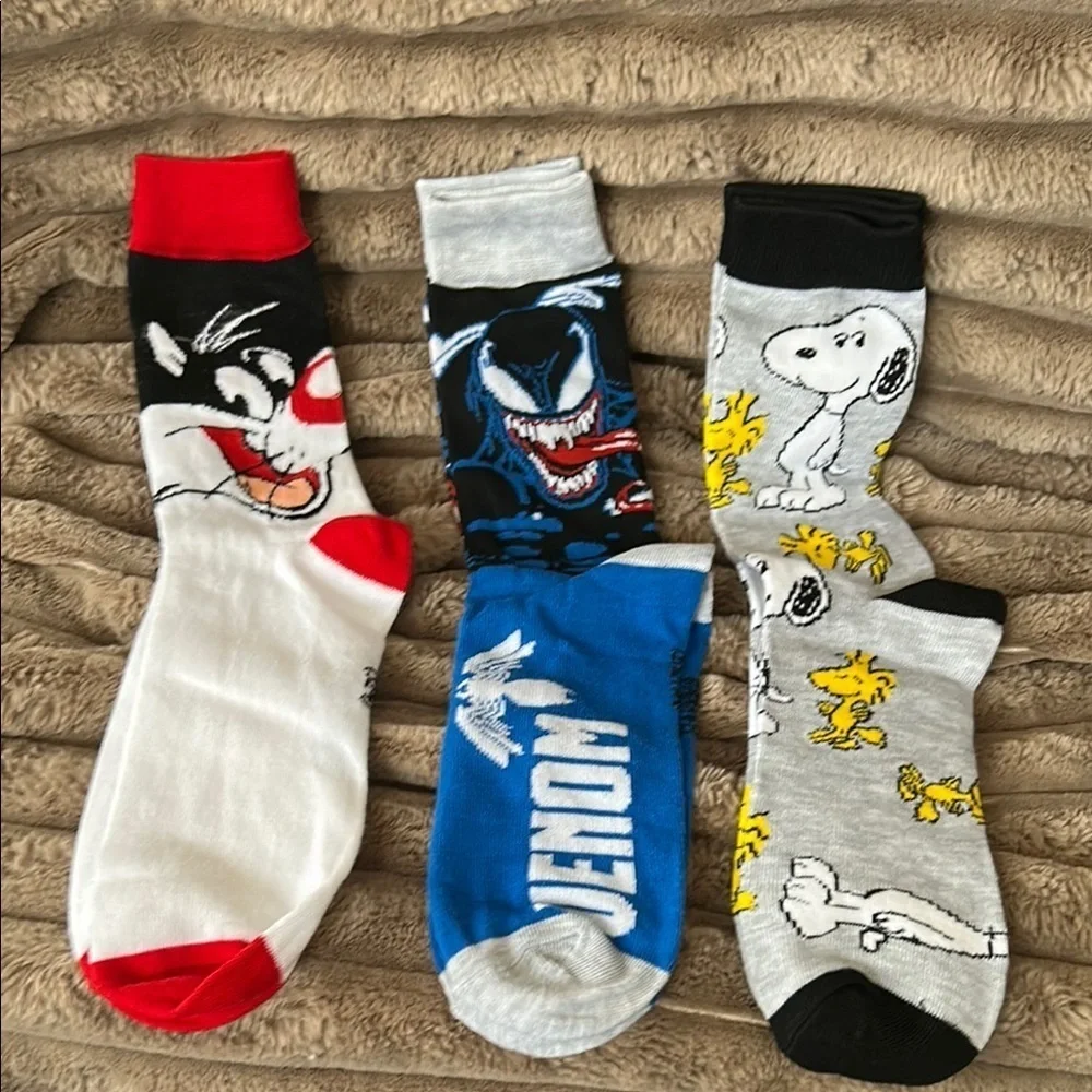 Character Print Socks - 3 Pack